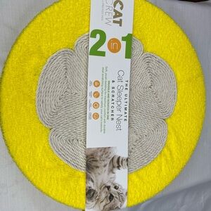 2-in-1 Yellow Cat Sleeper Nest & Scratcher
